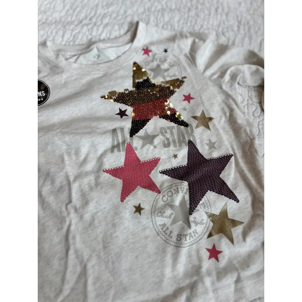 Converse Girls Long Sleeve Shirt with Flip Sequins‎ Size Medium #782